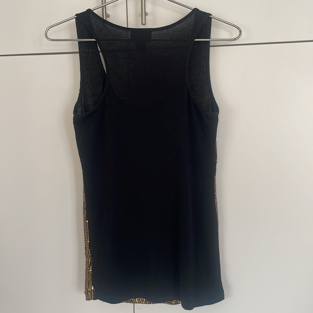 Christmas Holiday Gold Sequins Tank Top - Picture 7 of 11